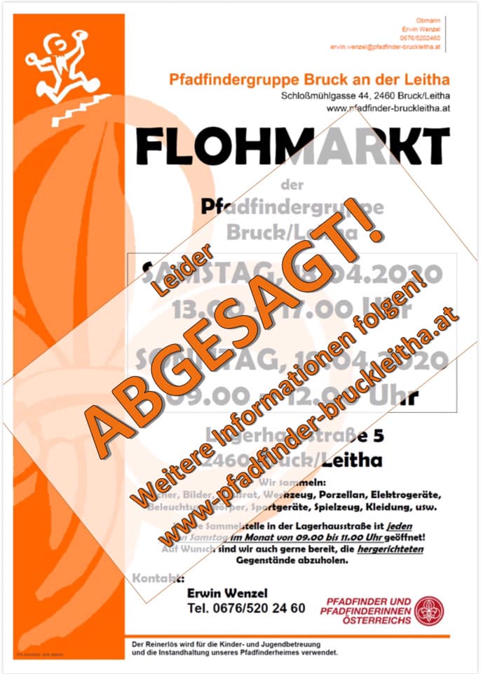 Frühlings-Flohmarkt 2020 abgesagt